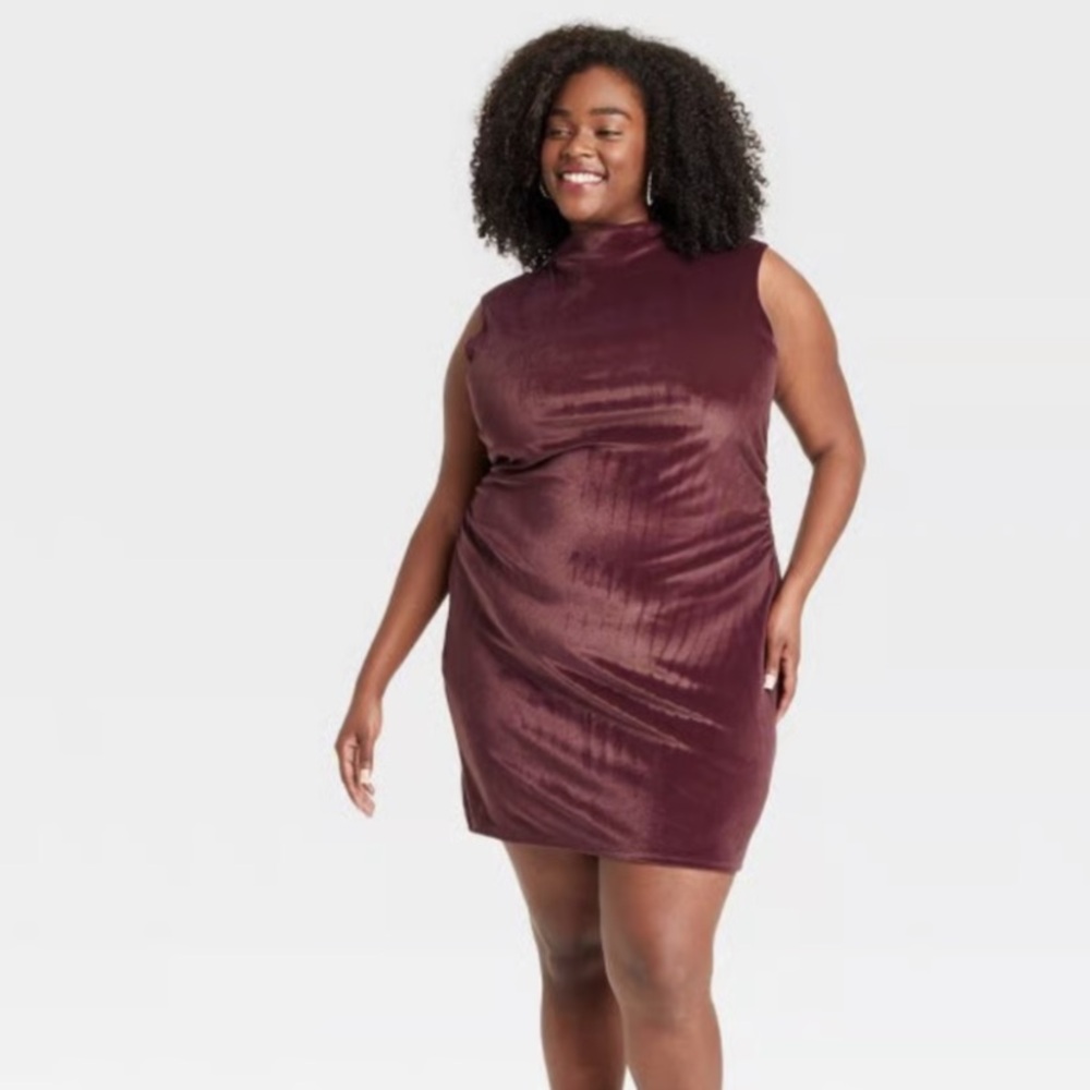 Elegant Sleeveless Velour Dress by a.new.day